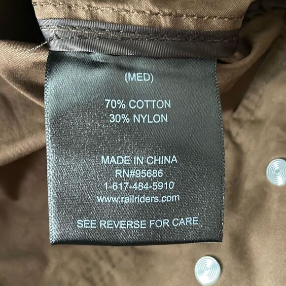 Rail Riders Mens Button Front Journeyman Cotton Blend Jacket Caramel Medium NWT - Picture 7 of 10